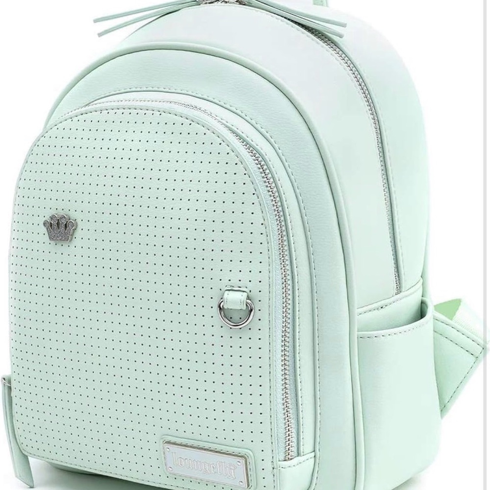 Loungefly Mint Pin Trader Faux-Leather Mini Backpack